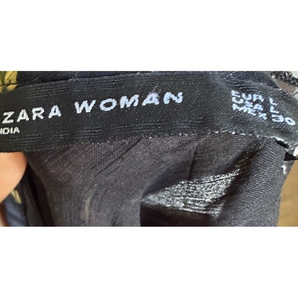 ZARA Woman Patchwork Floral Midi Dress Tassel Hem Boho L EUR L MX 30 - Picture 8 of 8